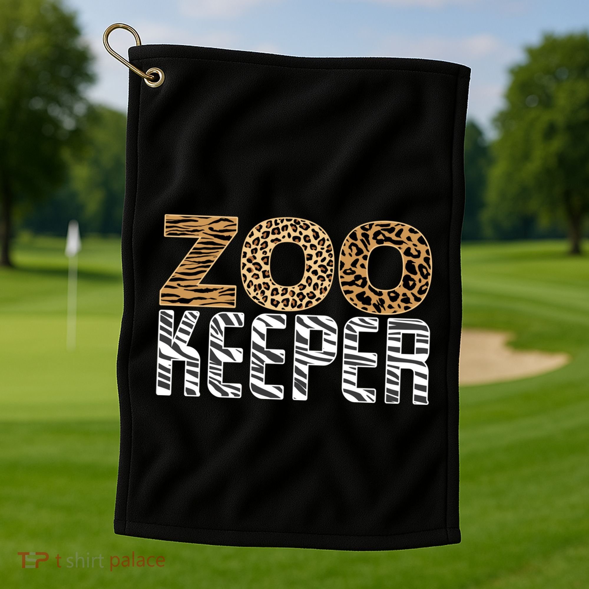 Zookeeper Costume Halloween Wildlife Zoo Keeper Gift Golf Towel