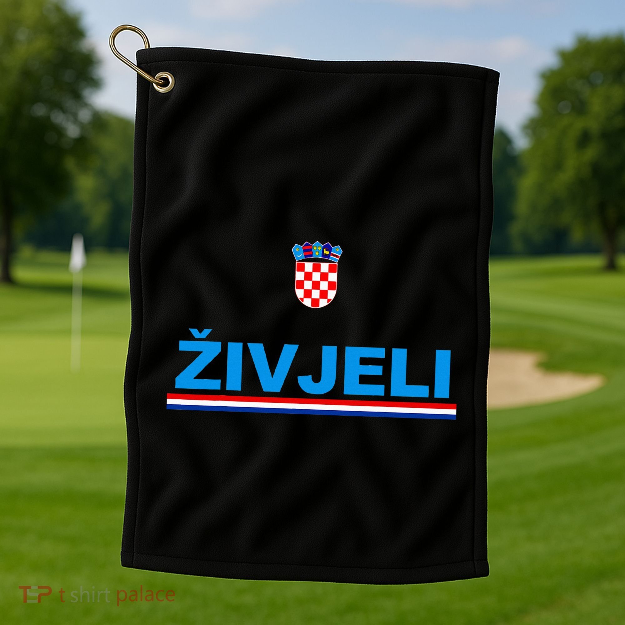 Zivjeli! Cheers In Croatian Golf Towel