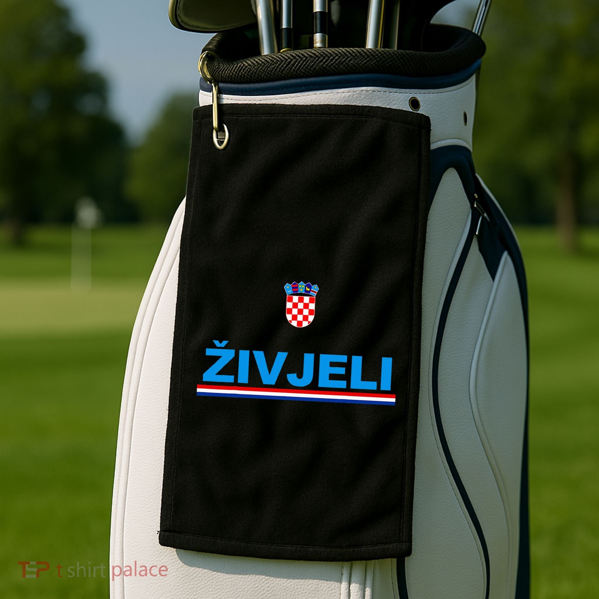 Zivjeli! Cheers In Croatian Golf Towel