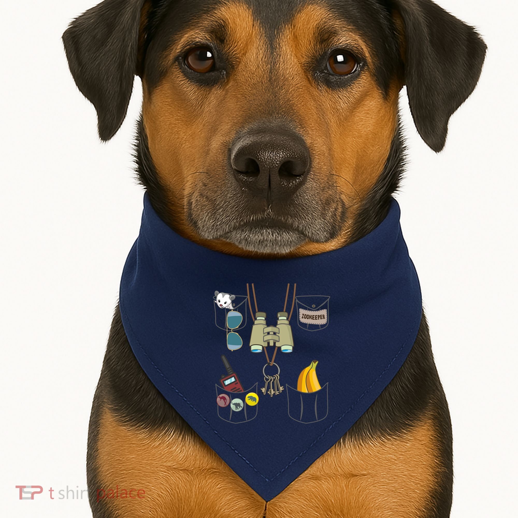 Zookeeper Costume Imitation Halloween Jungle Safari Explorer USA-Made Doggie Bandana