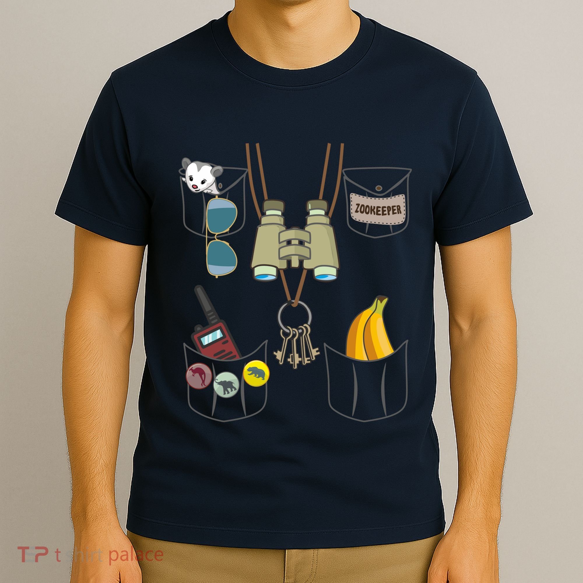 Zookeeper Costume Imitation Halloween Jungle Safari Explorer T-Shirt