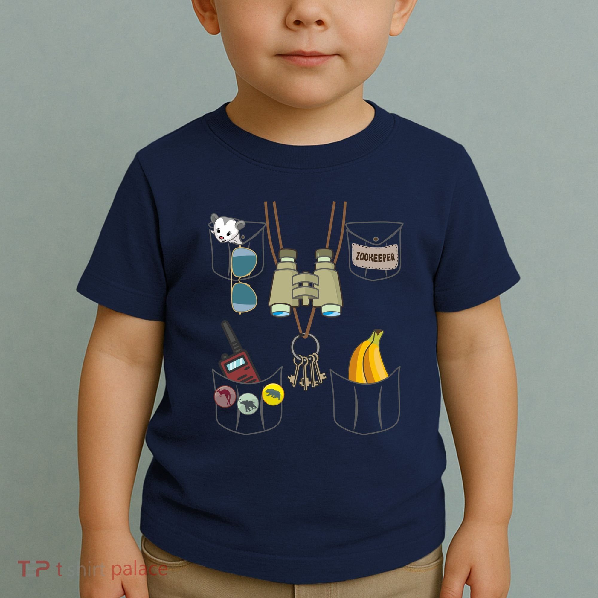 Zookeeper Costume Imitation Halloween Jungle Safari Explorer Toddler T-Shirt