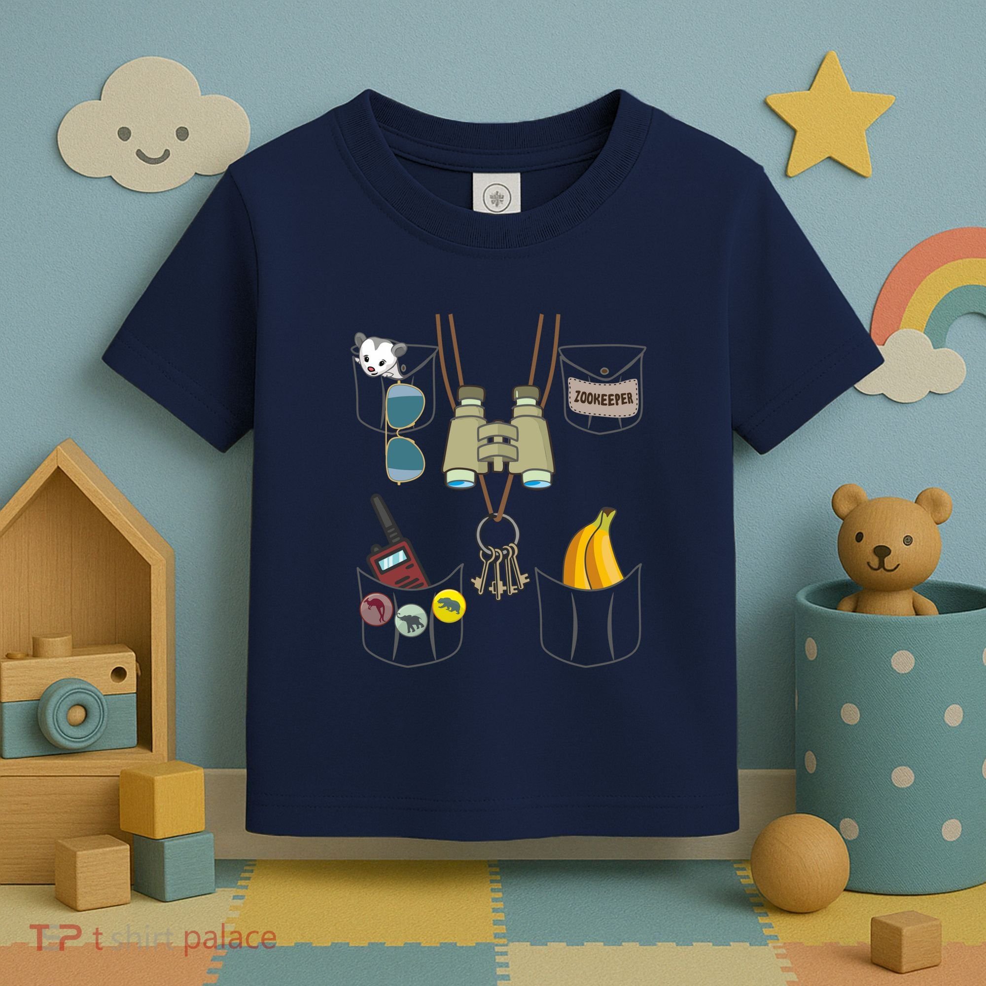 Zookeeper Costume Imitation Halloween Jungle Safari Explorer Toddler T-Shirt