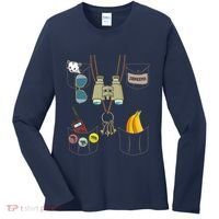 Zookeeper Costume Imitation Halloween Jungle Safari Explorer Women's Long Sleeve Shirt thumb 0