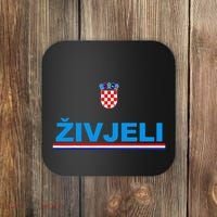 Zivjeli! Cheers In Croatian Funny Croatia Souvenir Coaster thumb 0