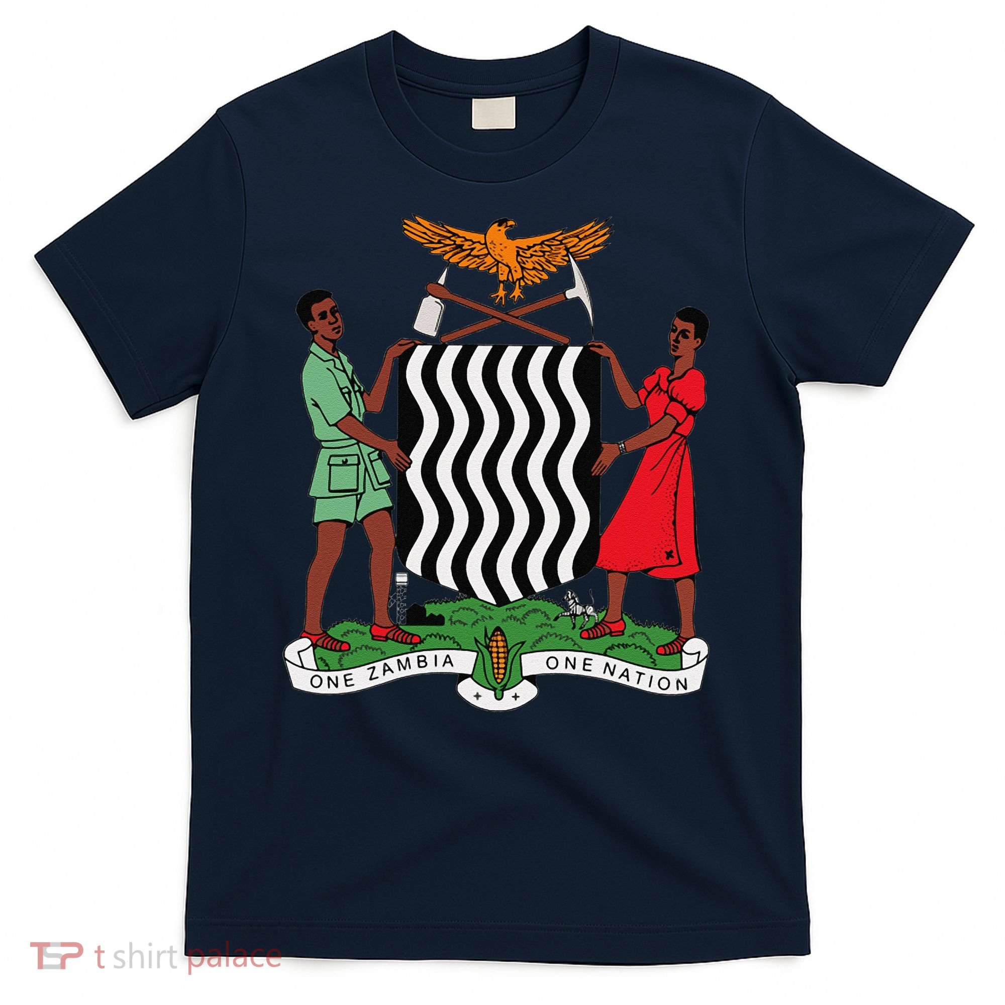 Zambian Coat Of Arms Zambia Emblem Symbol T-Shirt
