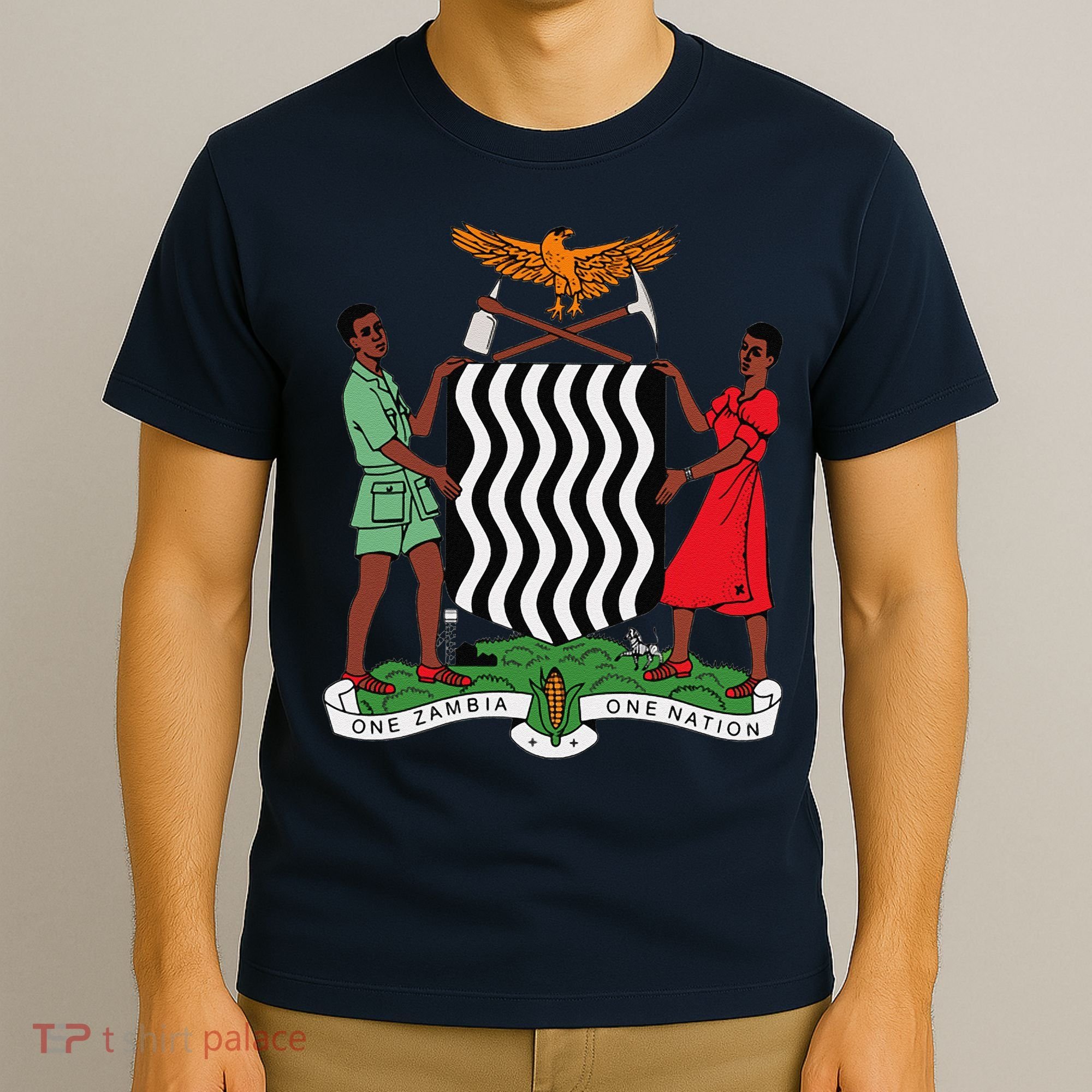 Zambian Coat Of Arms Zambia Emblem Symbol T-Shirt