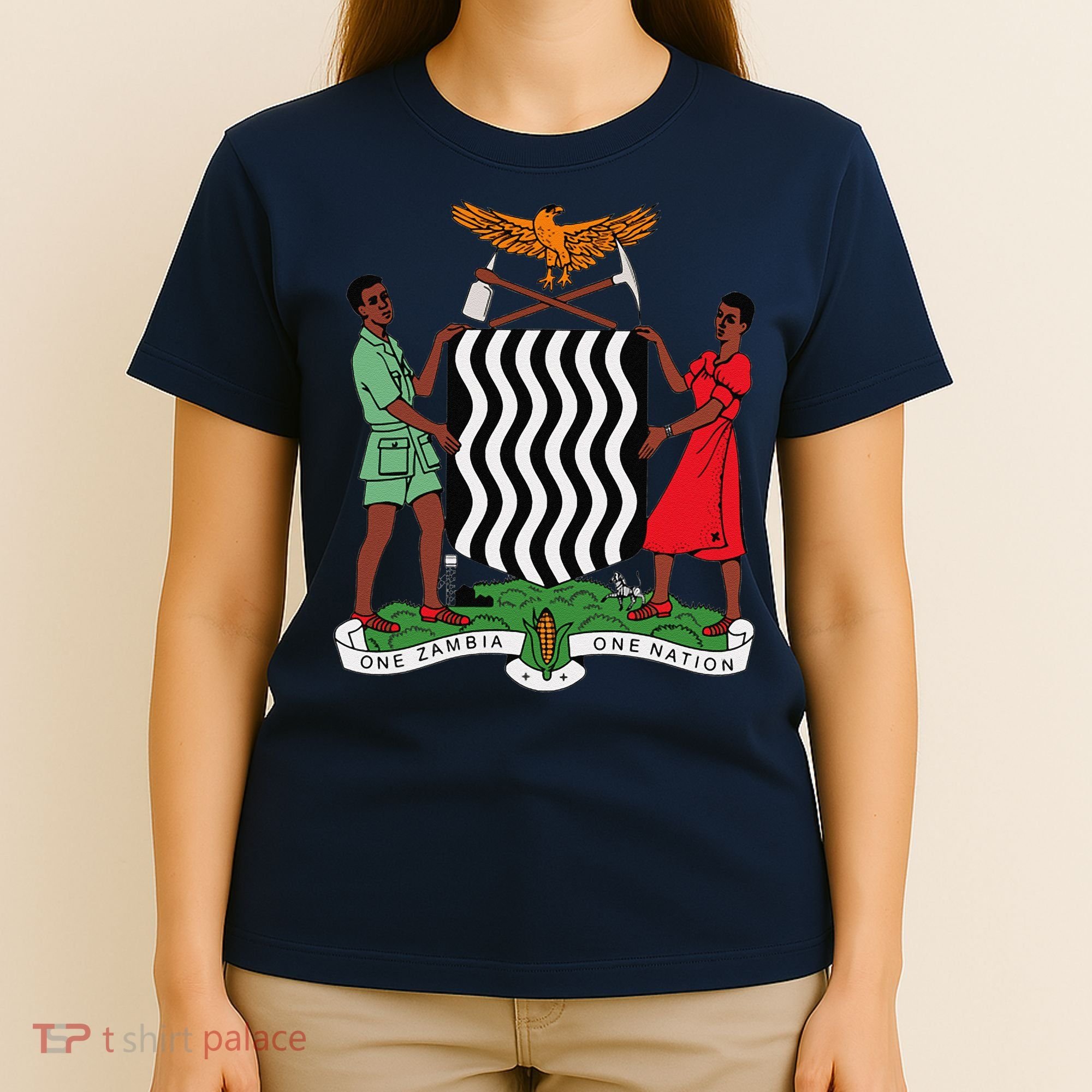 Zambian Coat Of Arms Zambia Emblem Symbol T-Shirt