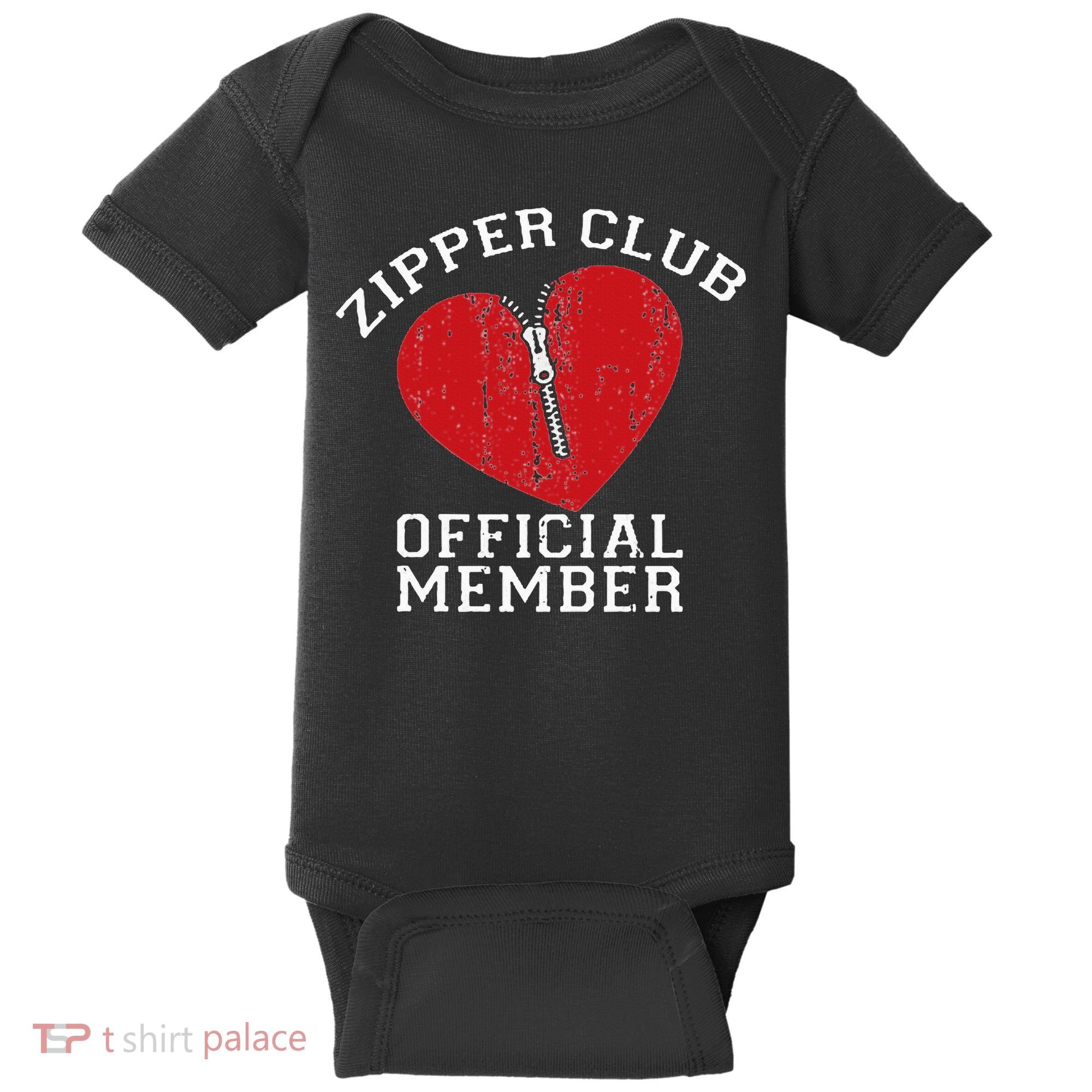 Zipper Club Open Heart Surgery Recovery Novelty Baby Bodysuit