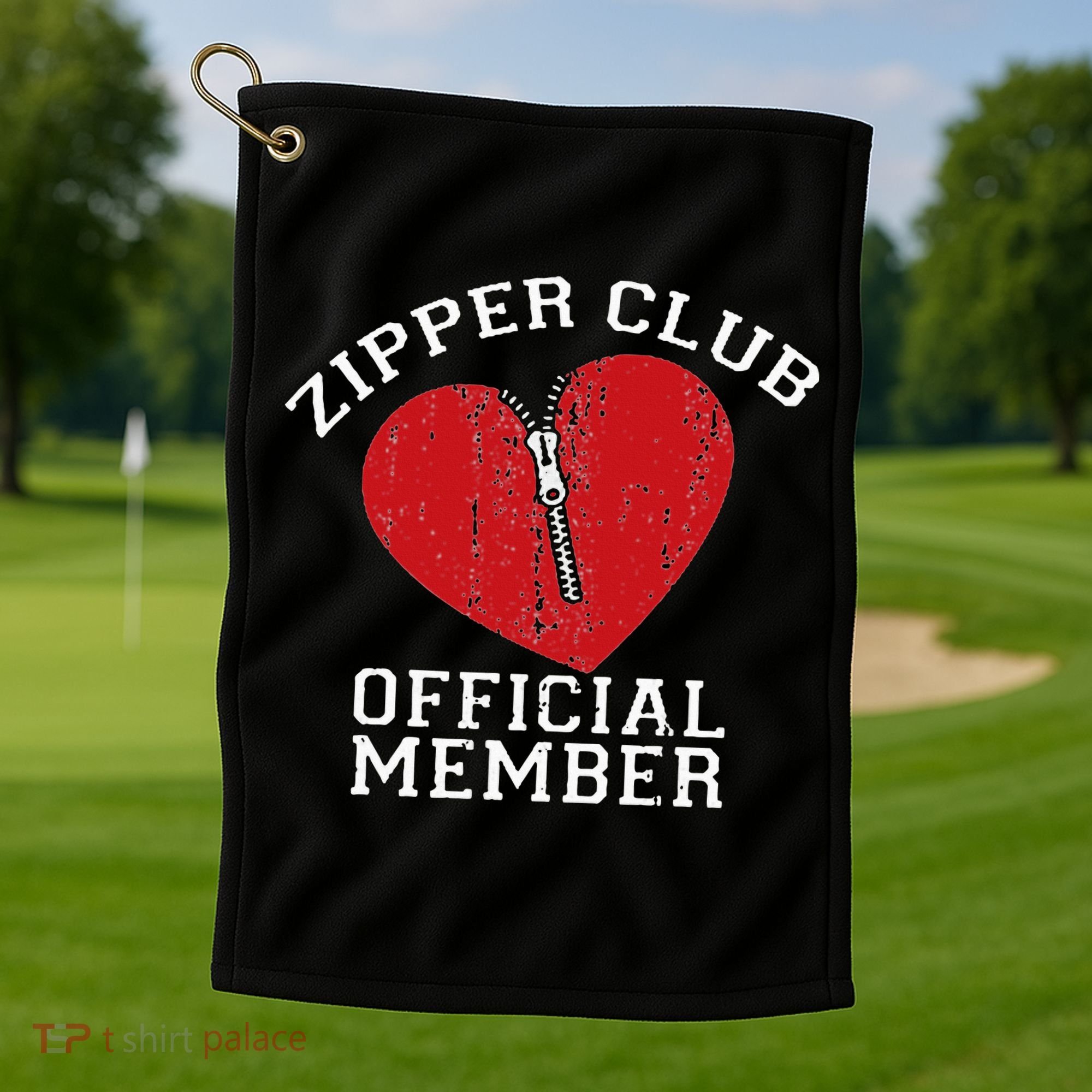 Zipper Club Open Heart Surgery Recovery Novelty Golf Towel
