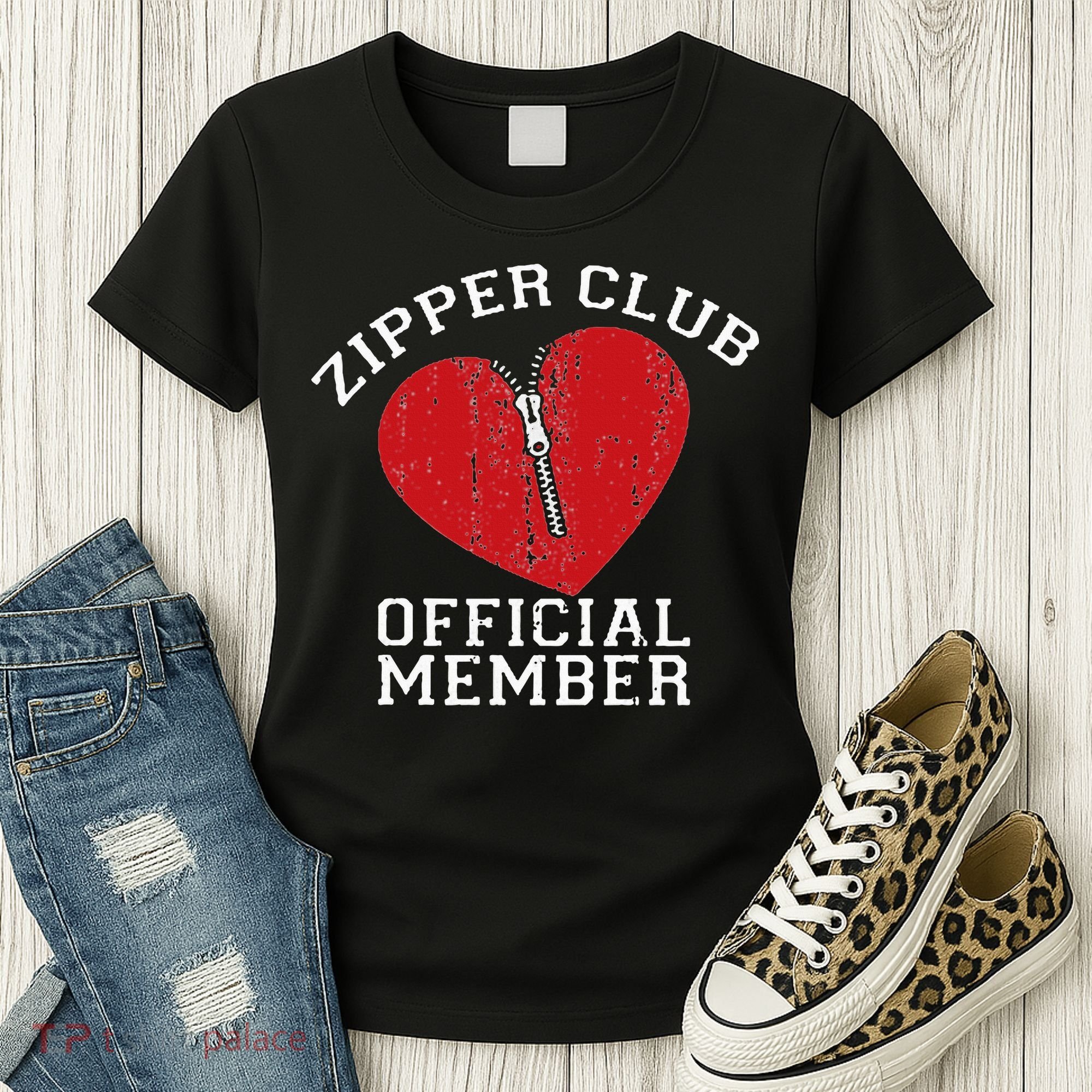 Zipper Club Open Heart Surgery Recovery Novelty Women's T-Shirt