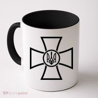 Zelensky Cross Ukraine Russian Warship Go F Yourself Front & Back Coffee Mug thumb 0