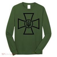Zelensky Cross Ukraine Russian Warship Go F Yourself Front & Back Long Sleeve Shirt thumb 0