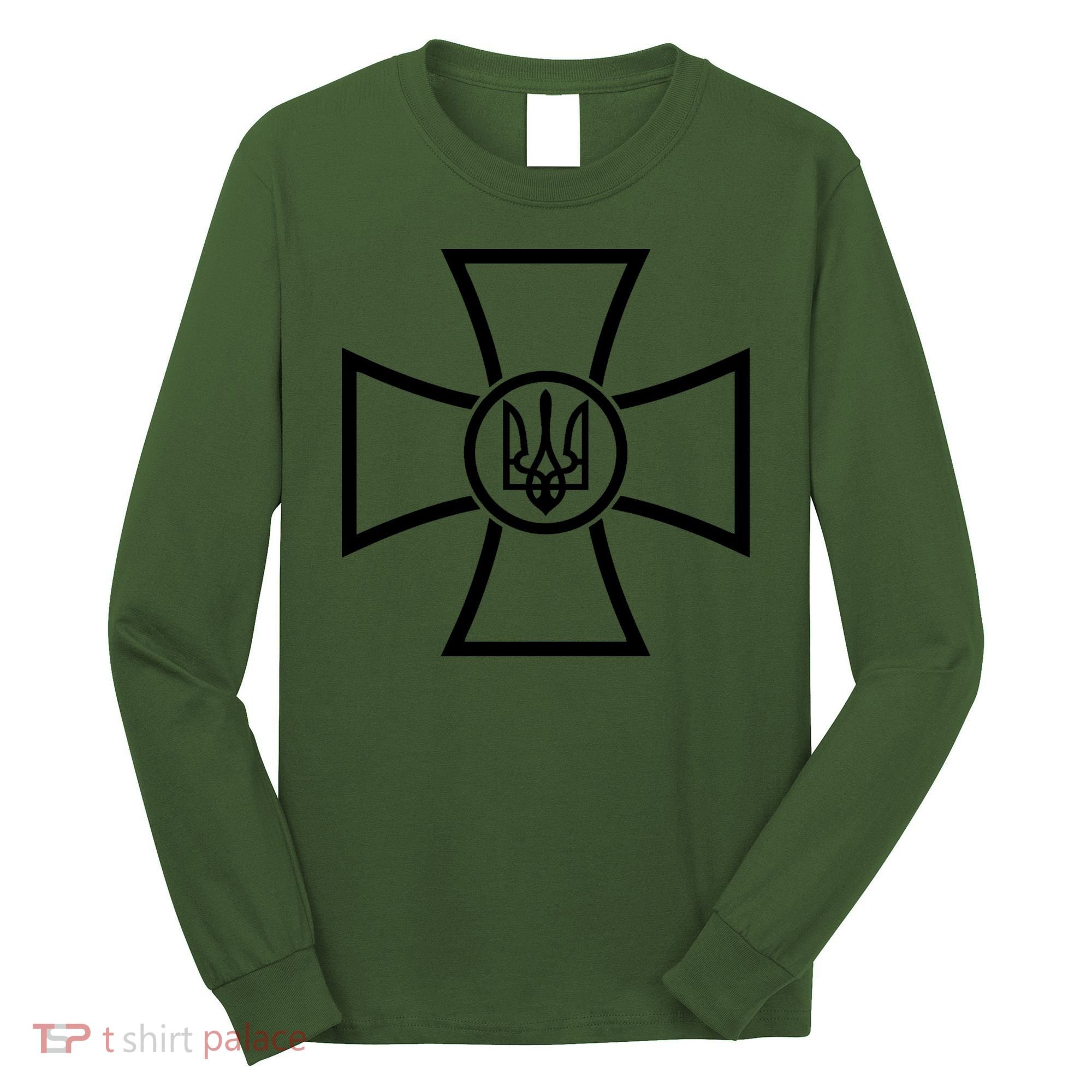 Zelensky Cross Ukraine Russian Warship Go F Yourself Front & Back Long Sleeve Shirt