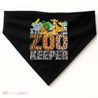 Zookeeper Costume Zebra Wild Print African Animal Keeper USA-Made Doggie Bandana thumb 0