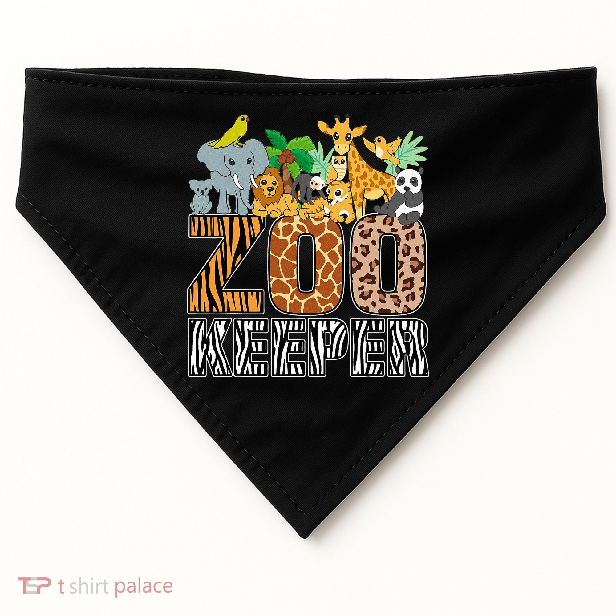 Zookeeper Costume Zebra Wild Print African Animal Keeper USA-Made Doggie Bandana