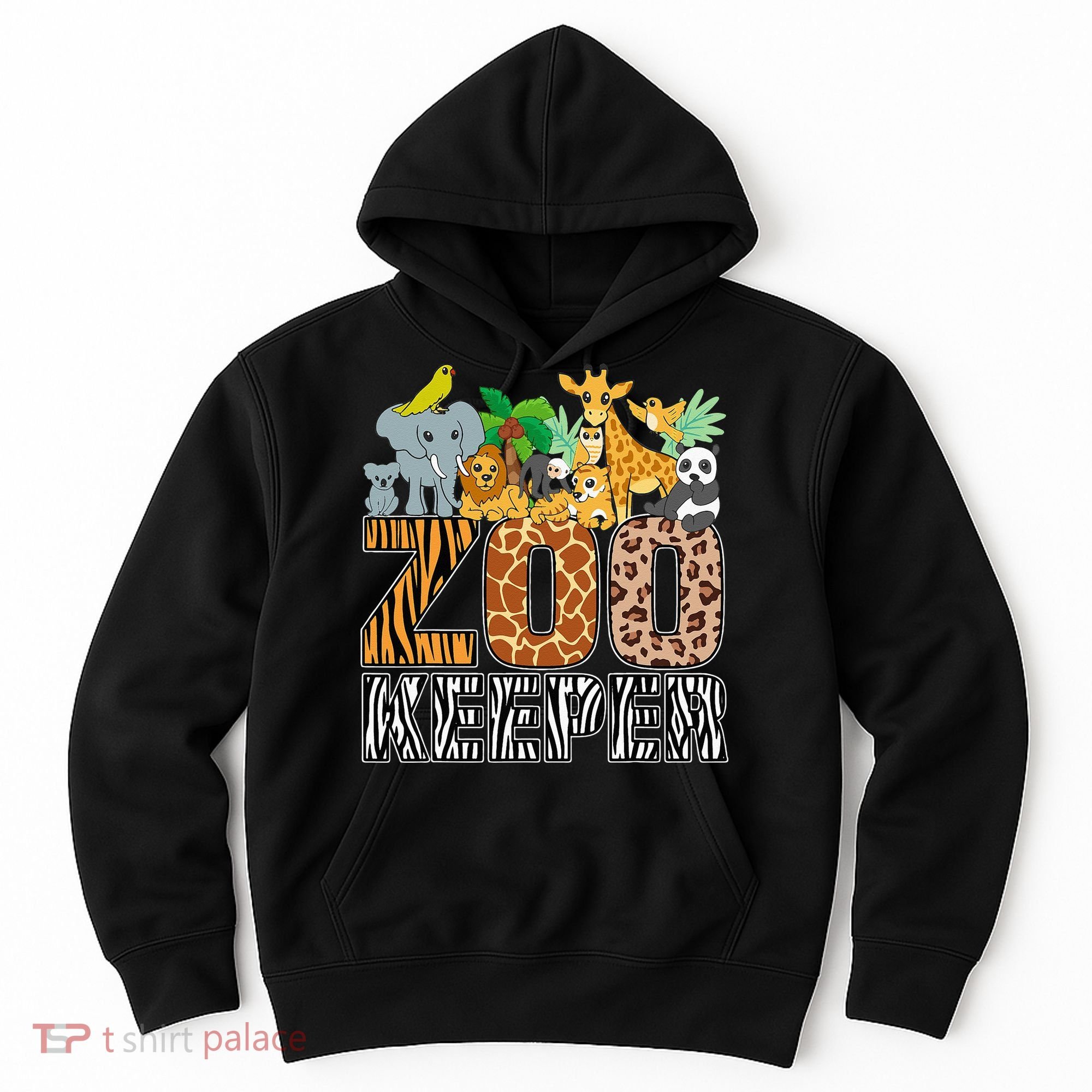 Zookeeper Costume Zebra Wild Print African Animal Keeper Hoodie
