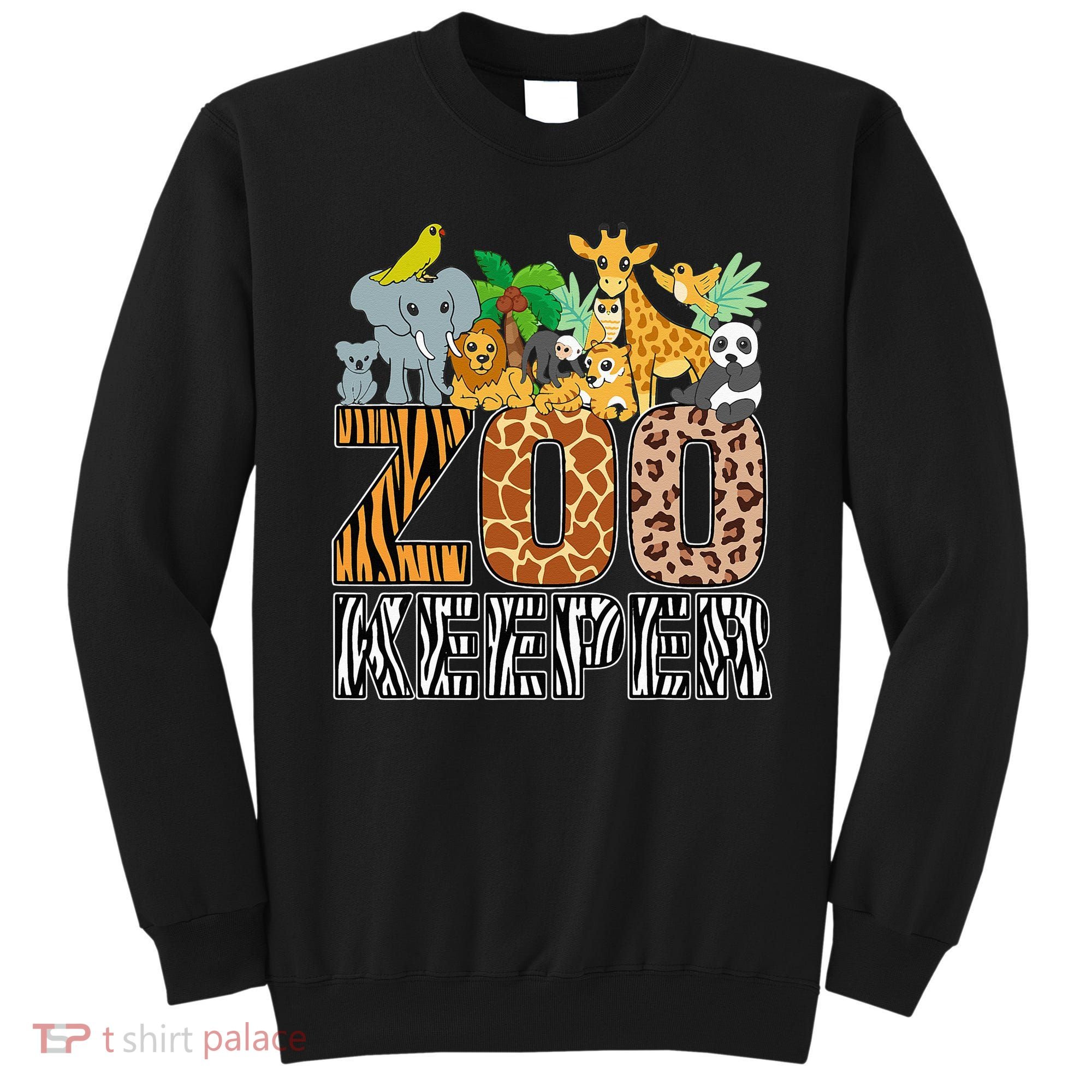 Zookeeper Costume Zebra Wild Print African Animal Keeper Sweatshirt