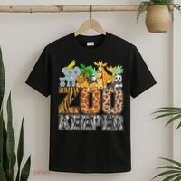 Zookeeper Costume Zebra Wild Print African Animal Keeper T-Shirt thumb 2