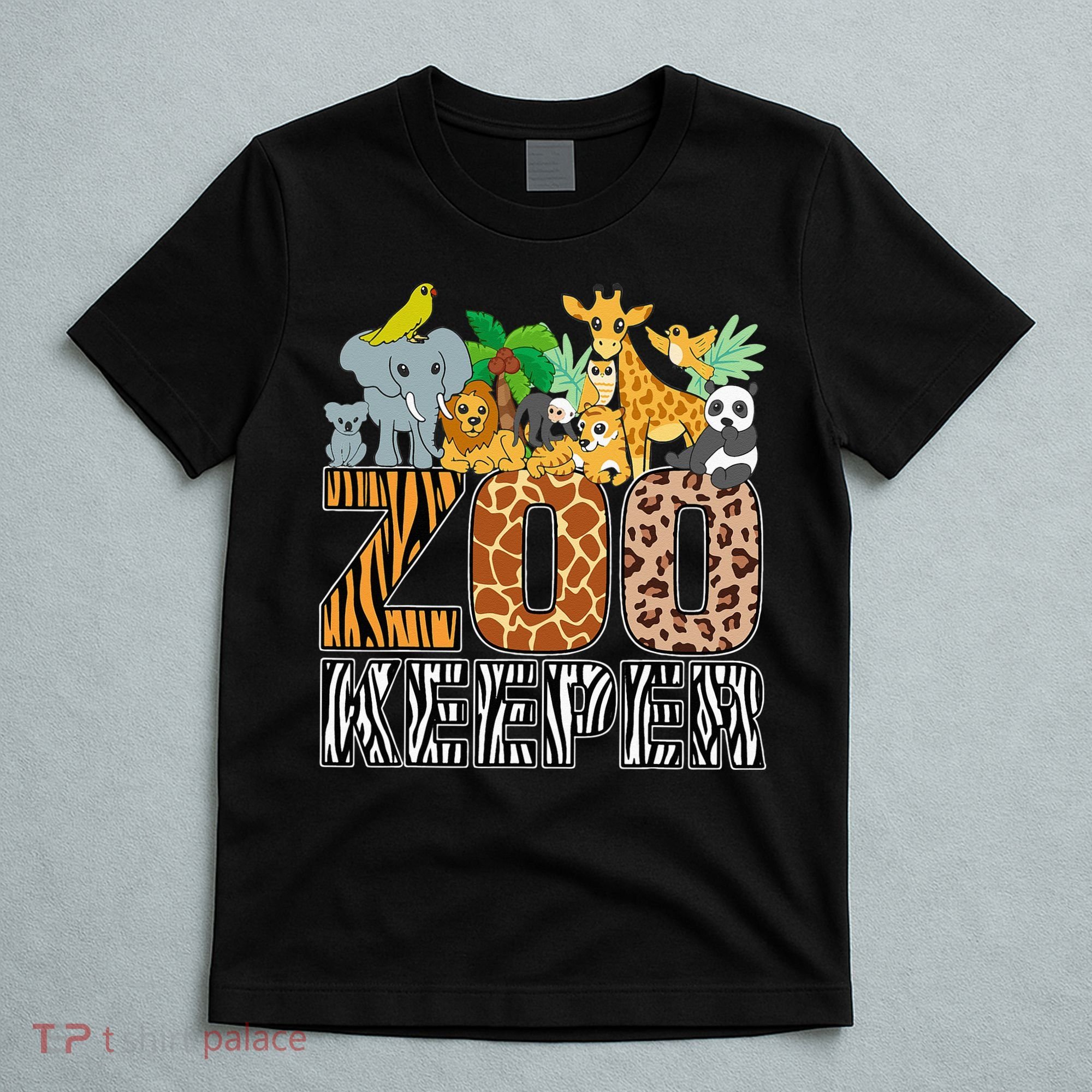 Zookeeper Costume Zebra Wild Print African Animal Keeper T-Shirt