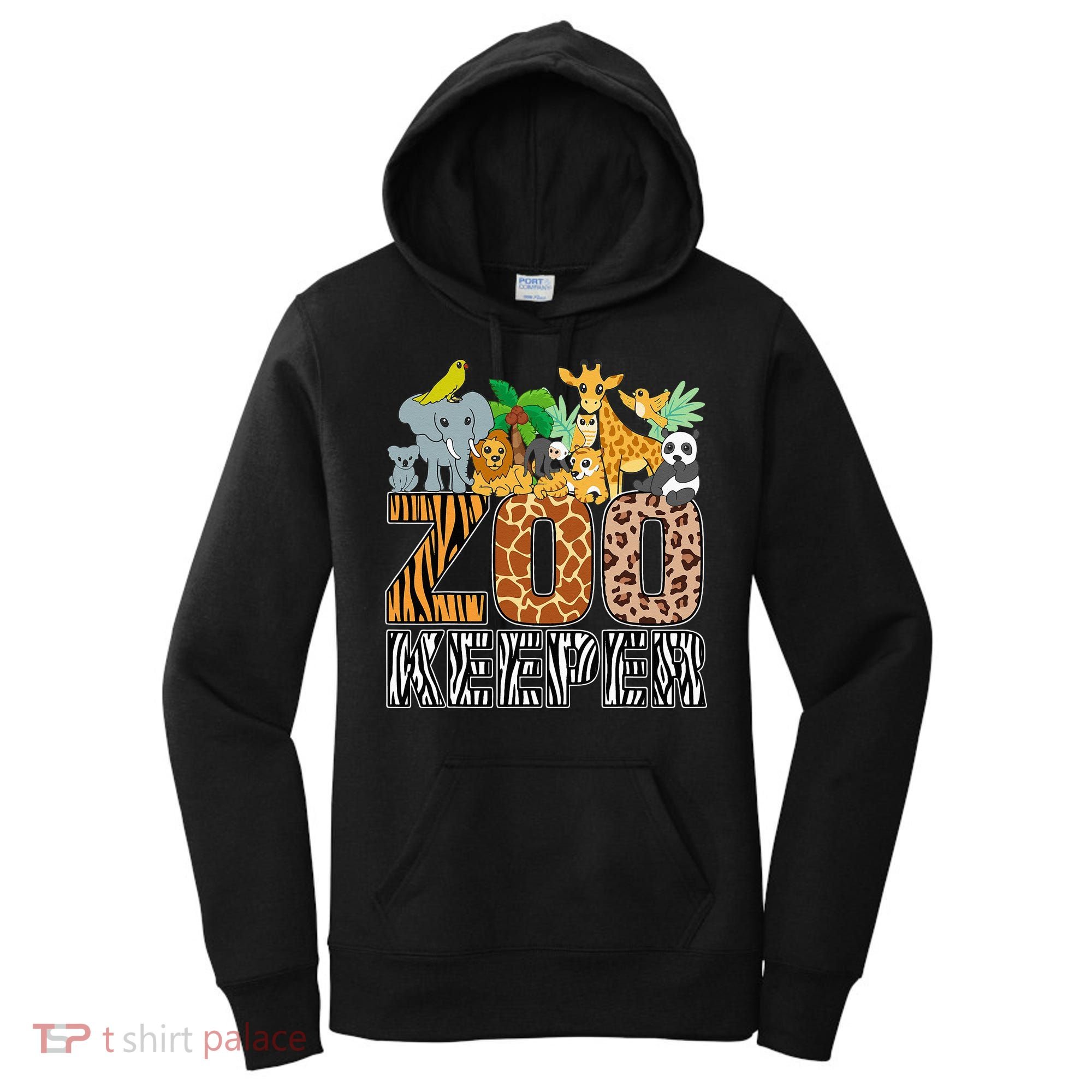 Zookeeper Costume Zebra Wild Print African Animal Keeper Women's Hoodie
