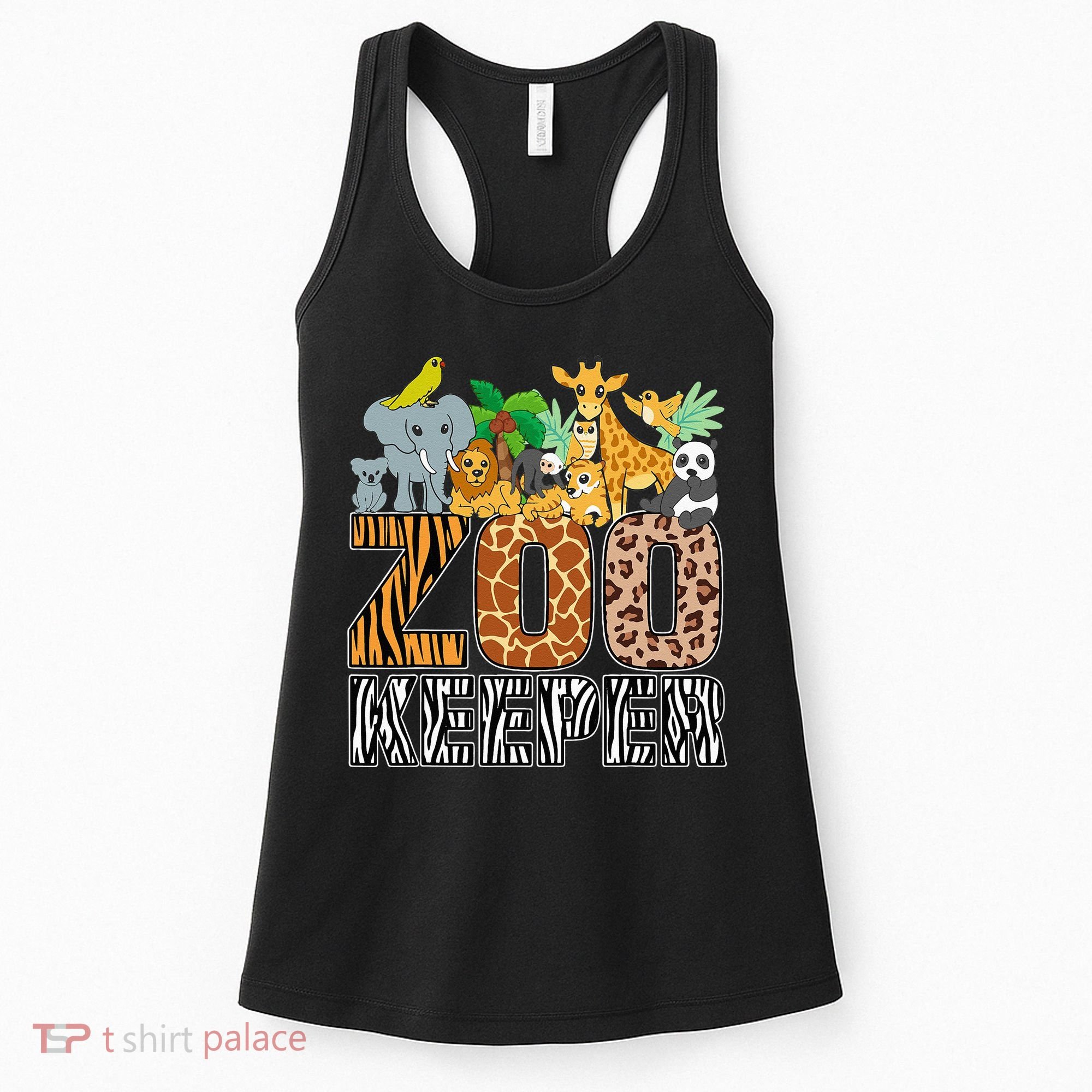 Zookeeper Costume Zebra Wild Print African Animal Keeper Women's Tank Top