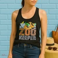 Zookeeper Costume Zebra Wild Print African Animal Keeper Women's Tank Top thumb 2