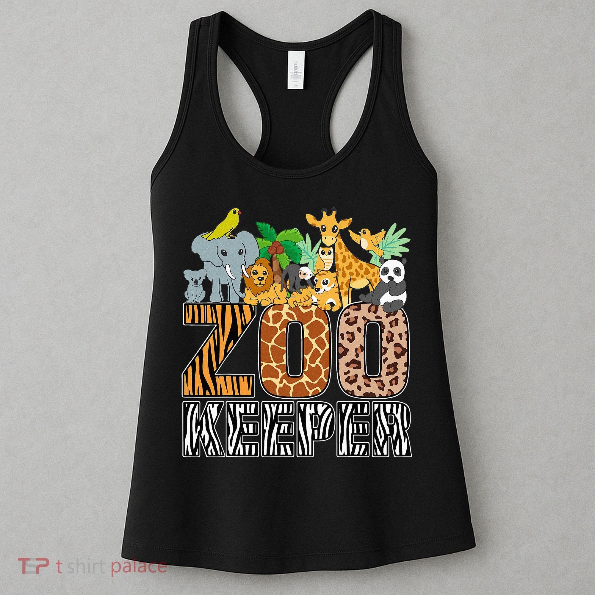 Zookeeper Costume Zebra Wild Print African Animal Keeper Women's Tank Top