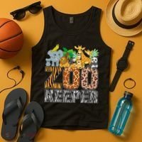 Zookeeper Costume Zebra Wild Print African Animal Keeper Tank Top thumb 4