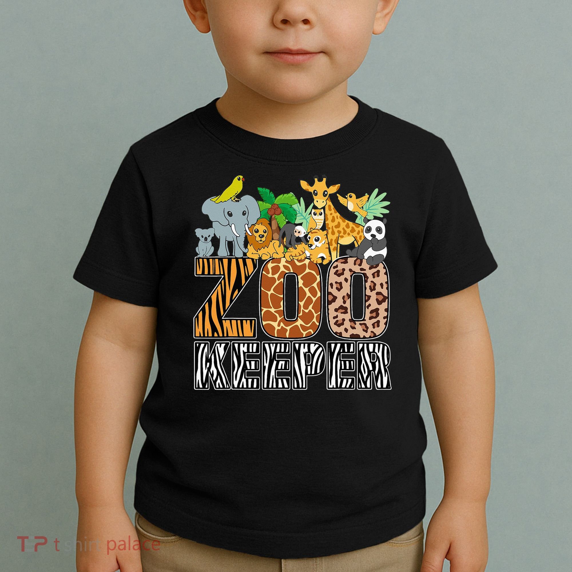 Zookeeper Costume Zebra Wild Print African Animal Keeper Toddler T-Shirt