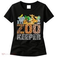 Zookeeper Costume Zebra Wild Print African Animal Keeper Women's T-Shirt thumb 0