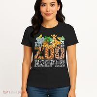 Zookeeper Costume Zebra Wild Print African Animal Keeper Women's T-Shirt thumb 4
