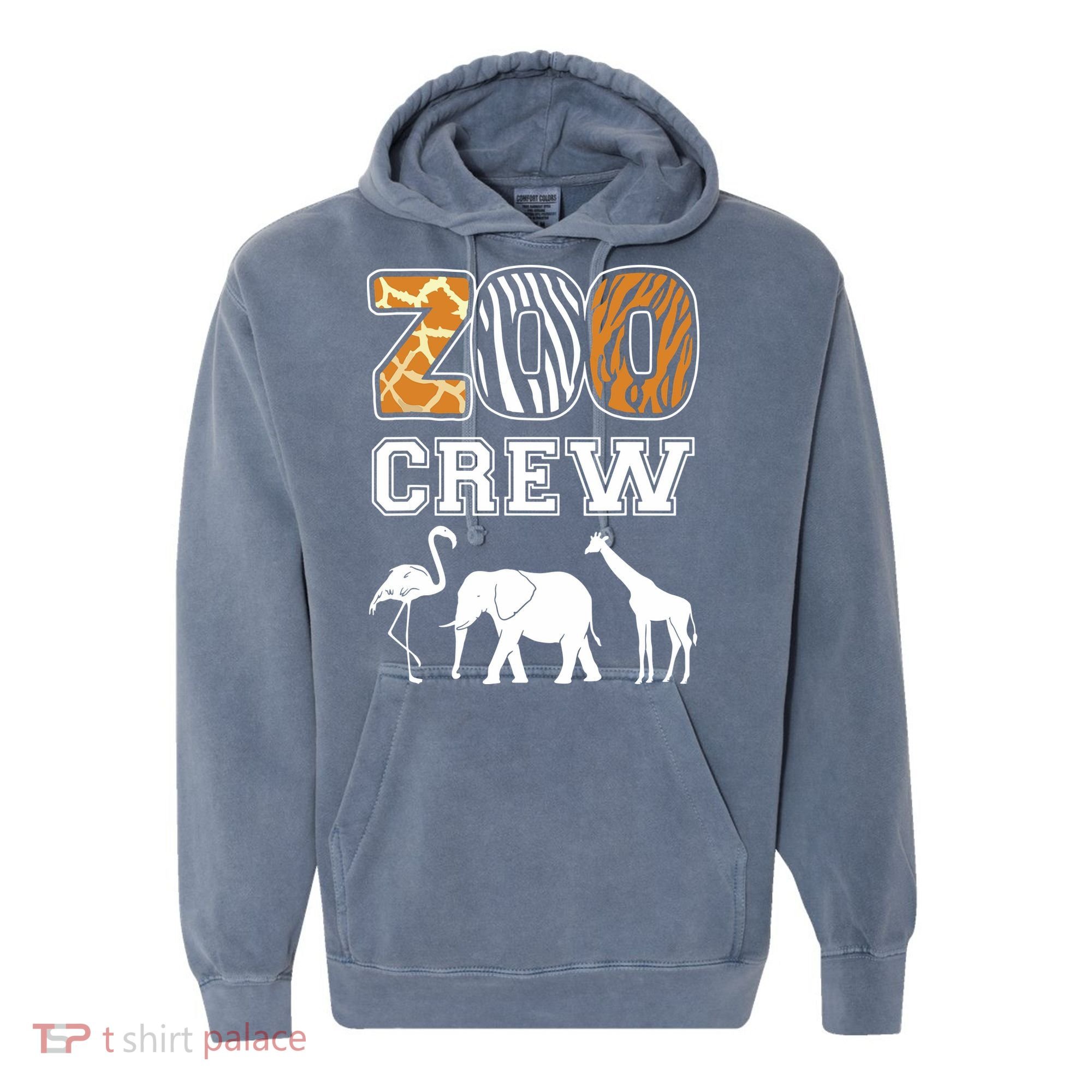 Zoo Crew Zoos Keeping Zoo Keeper Zookeeper Zookeeping Comfort Colors Garment-Dyed Hooded Sweatshirt