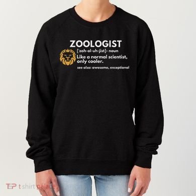 Zoologist Definition Funny Zoology Science Women's Sweatshirt