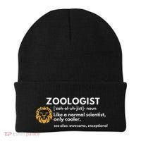 Zoologist Definition Funny Zoology Science Beanie thumb 0