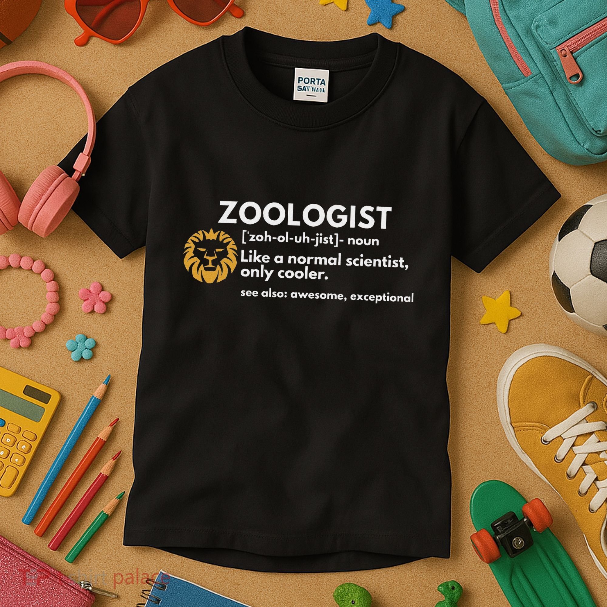 Zoologist Definition Funny Zoology Science Kids T-Shirt