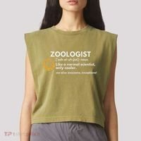 Zoologist Definition Funny Zoology Science Garment-Dyed Women's Muscle Tee thumb 2