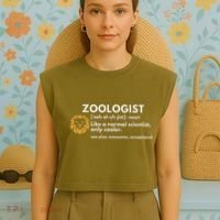 Zoologist Definition Funny Zoology Science Garment-Dyed Women's Muscle Tee thumb 4