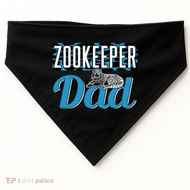Zookeeper Dad Job Zookeepping Gift USA-Made Doggie Bandana