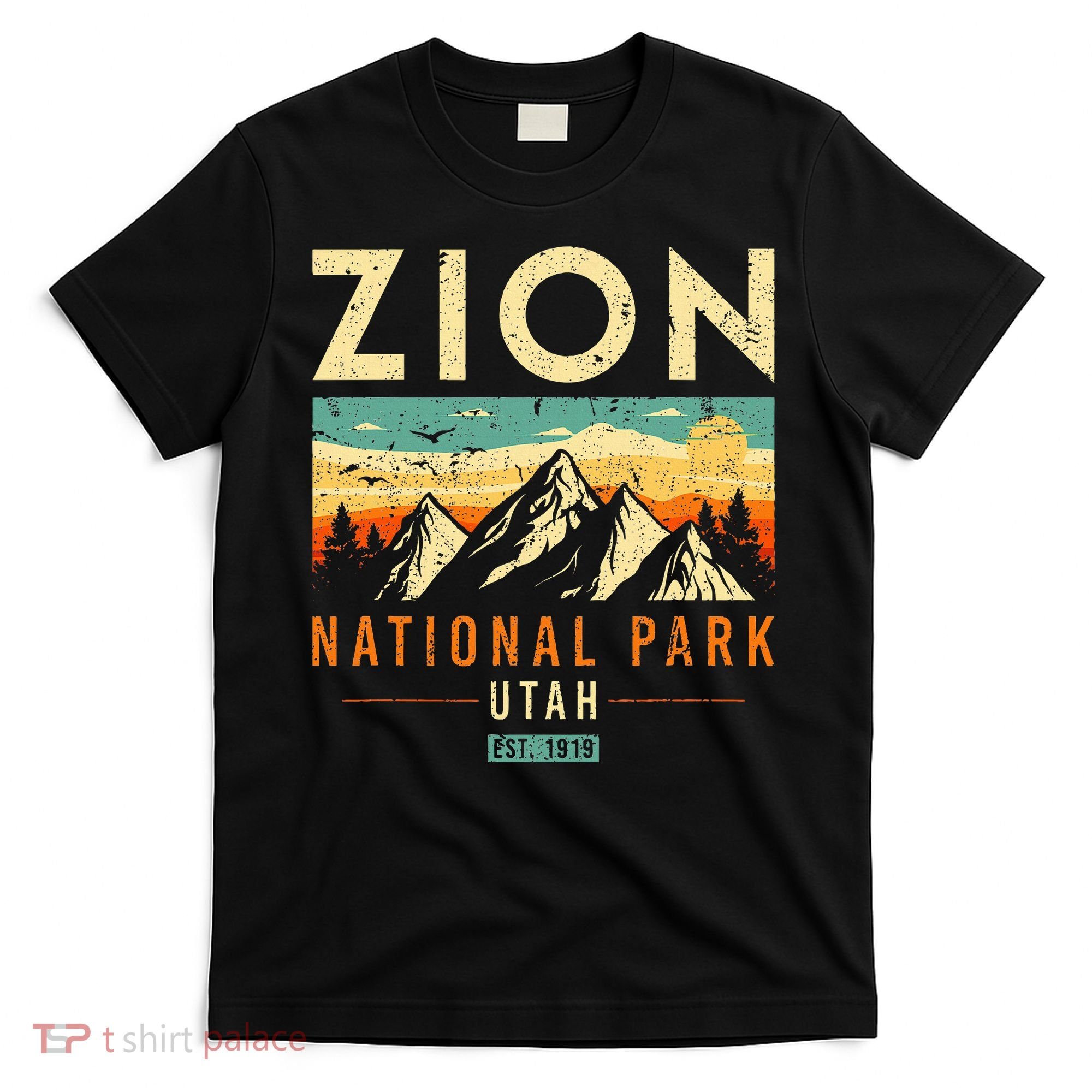 Zion Est 1919 Utah Vintage Retro National Park T-Shirt