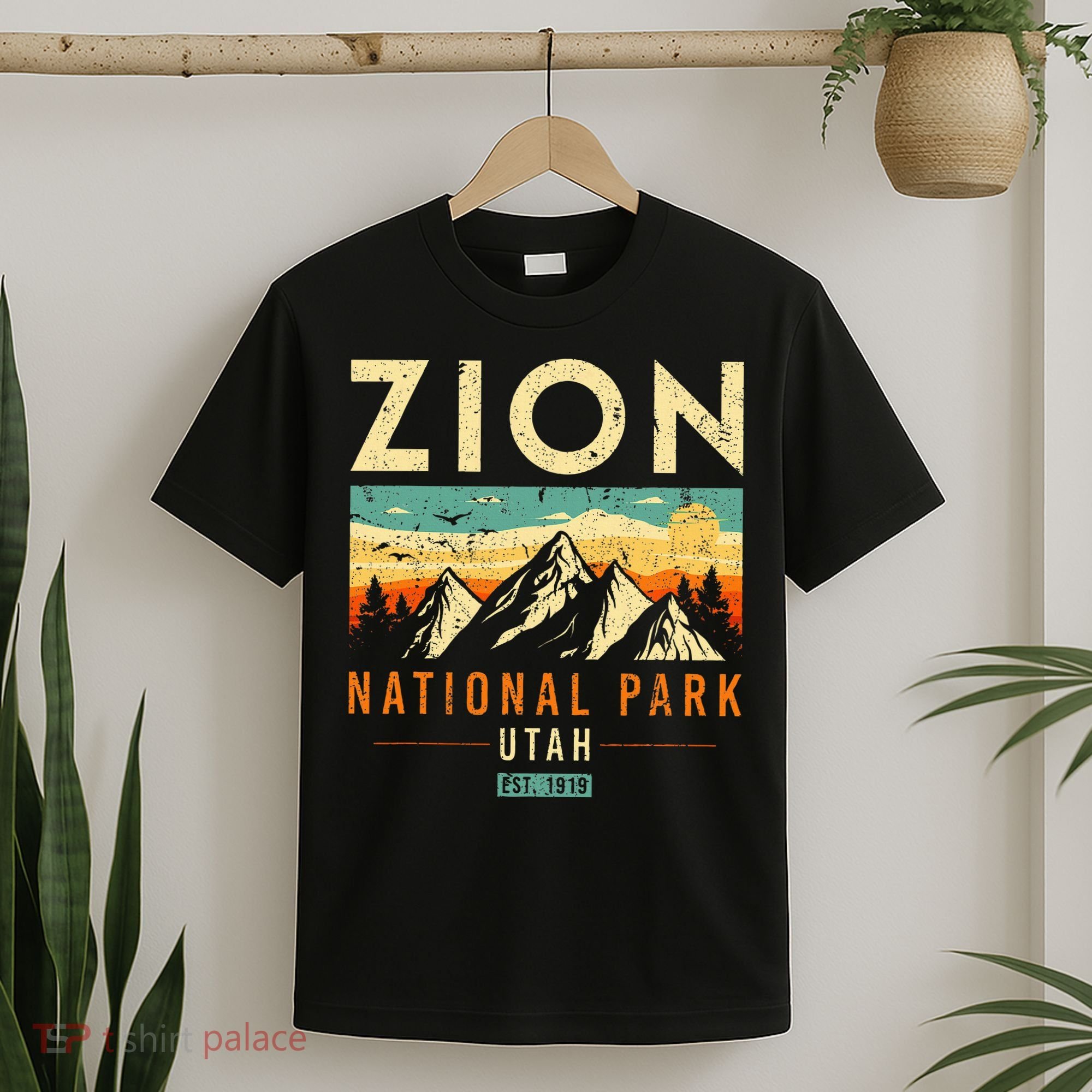 Zion Est 1919 Utah Vintage Retro National Park T-Shirt