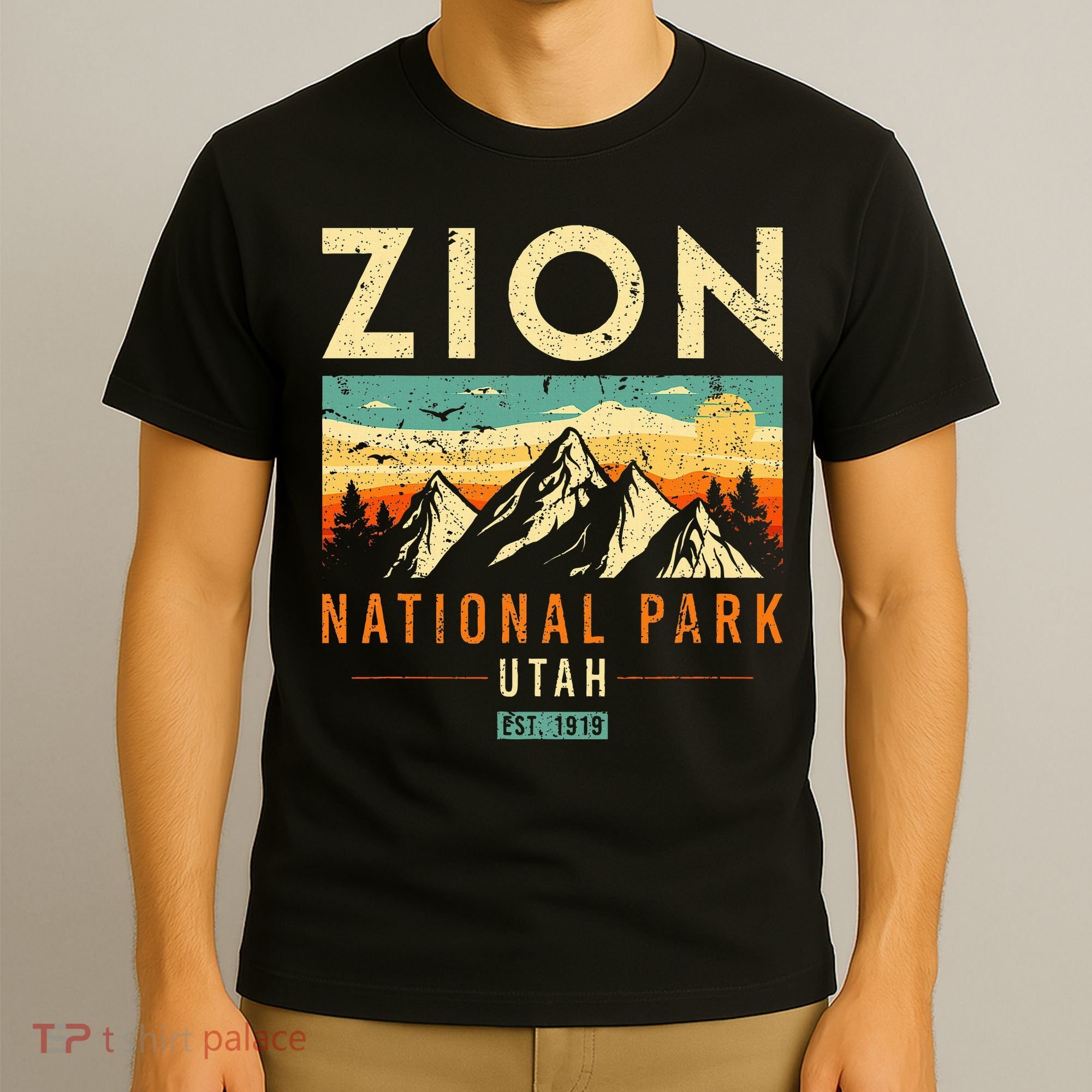 Zion Est 1919 Utah Vintage Retro National Park T-Shirt