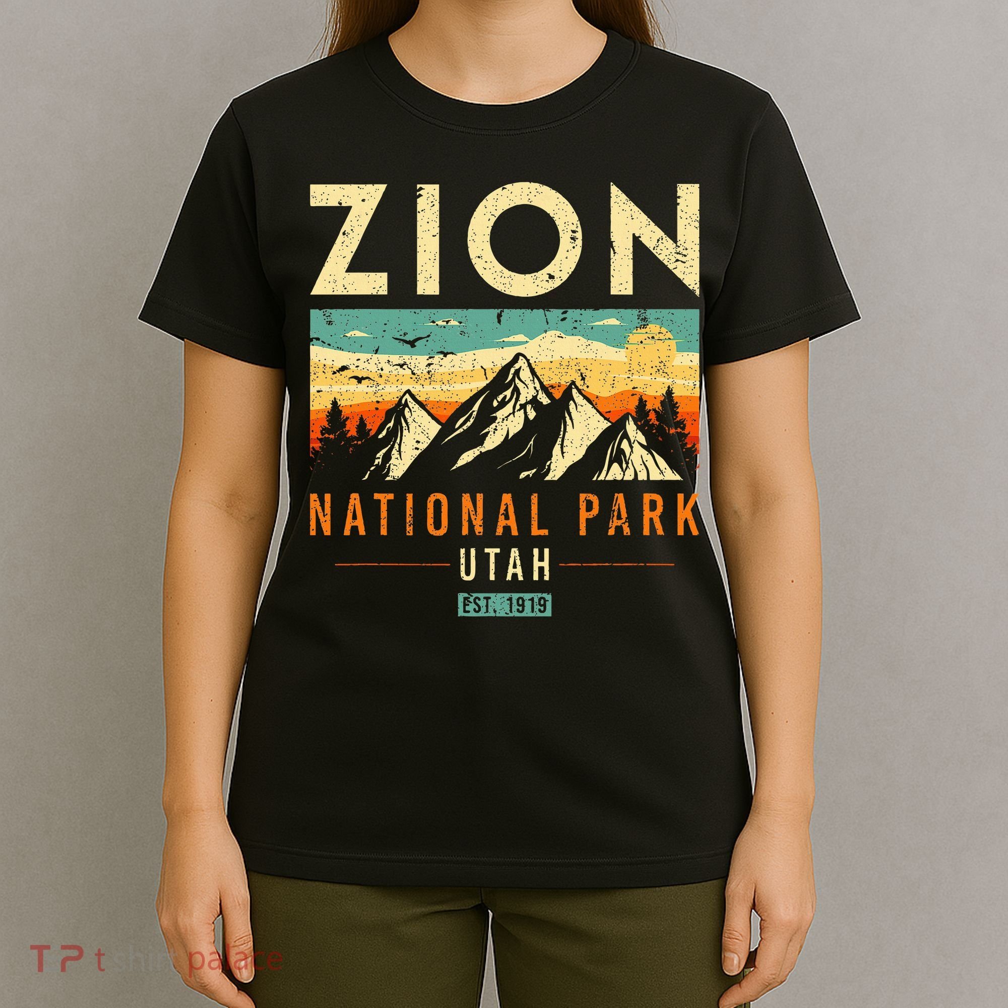 Zion Est 1919 Utah Vintage Retro National Park T-Shirt