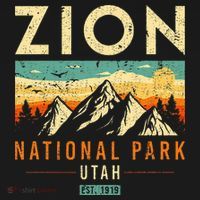 Zion Est 1919 Utah Vintage Retro National Park T-Shirt thumb 7