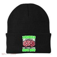 Zombies Eat Brains So You Are Safe Now Beanie thumb 0