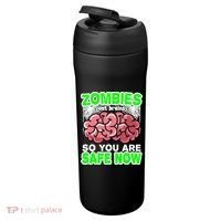 Zombies Eat Brains So You Are Safe Now 24oz Duet Stainless Steel Tumbler thumb 3