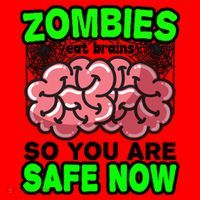 Zombies Eat Brains So You Are Safe Now Santa Hat thumb 1