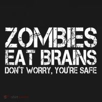 Zombies Eat Brains Dont Worry Youre Safe Funny Women's Hoodie thumb 2