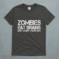 Zombies Eat Brains Dont Worry Youre Safe Funny T-Shirt thumb 5