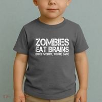 Zombies Eat Brains Dont Worry Youre Safe Funny Toddler T-Shirt thumb 2